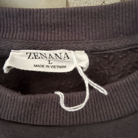 Charcoal/grey/bluish color crew neck with pockets - Picture 3 of 6